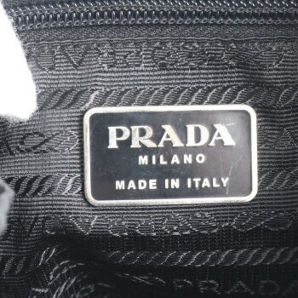 Prada Tessuto triangle logo leather backpack - Picture 8 of 9